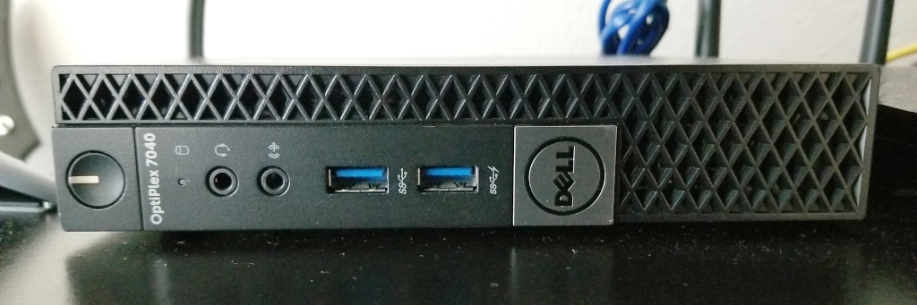 The front of the Dell OptiPlex 7040 Micro